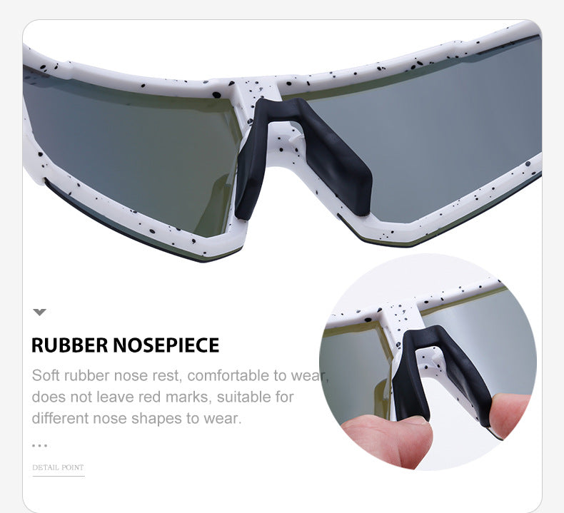 Outdoor Cycling Windproof Sunglasses for Men and Women, European and American Style One-piece Mountaineering Polarized Sunglasses Wholesale sunglasses