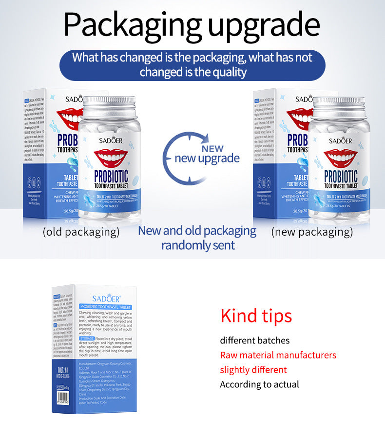 All-English Solid Toothpaste Series SADOER Sakura Whitening Anti-Yellowing Teeth Cleaning Toothpaste  Wholesale