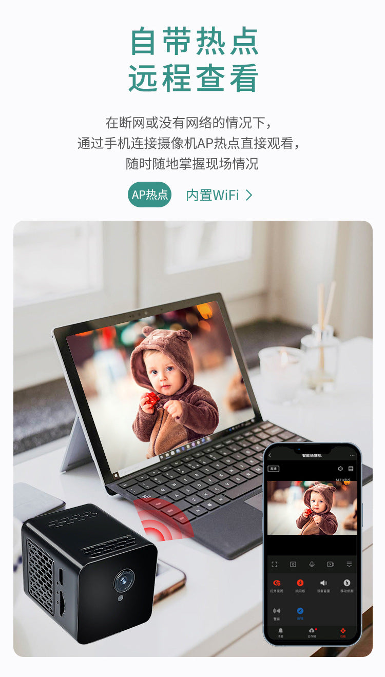 300Wanjia Indoor Mobile Remote Monitoring Camera F101High Definition Battery4G Surveillance Camera