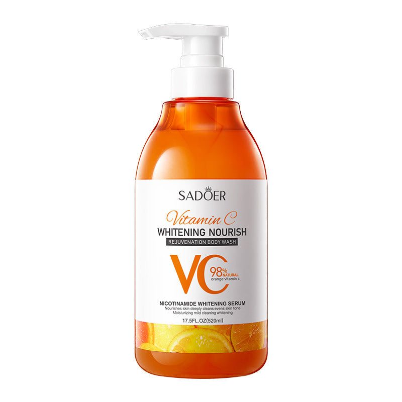 All English Vitamins C Shower Gel520g SADOER Whitening, Moisturizing and Cleansing Body Wash  Foreign Trade Wholesale