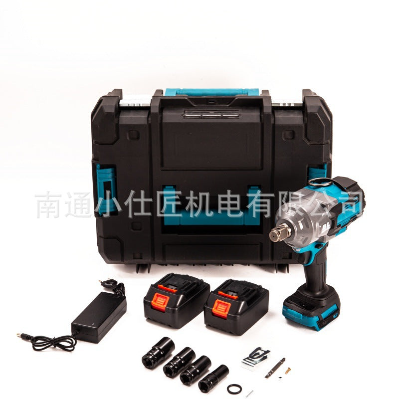 Manufacturer Supply Rechargeable Lithium Battery Wrench Cross-Border Trade High Torque Portable Impact Wrench Auto Repair Air Gun