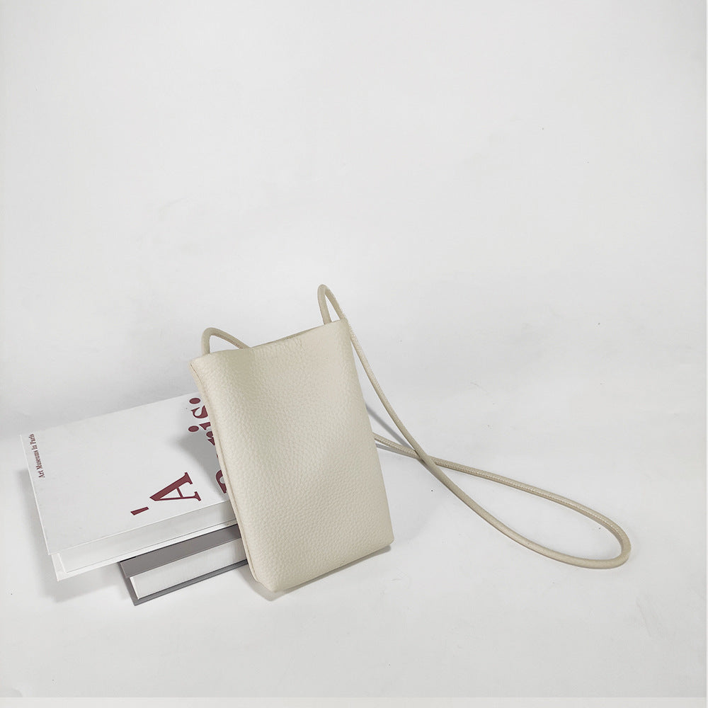 Mini Genuine Leather Phone Bag for Women togo Top Grain Leather Small Square Bag2025New Fashion Simple Versatile Crossbody Bag