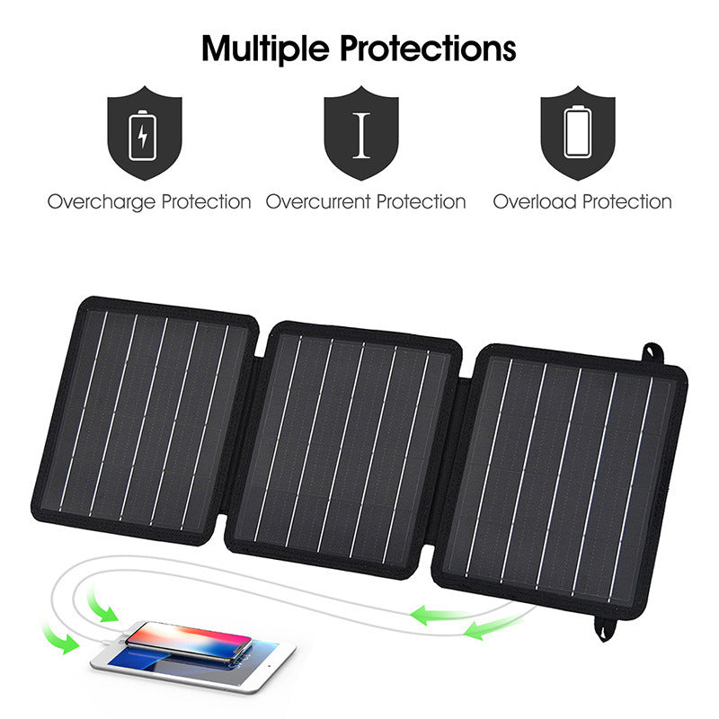 Factory Direct Sale 15W Monocrystalline 70% off Pack Dual Output Port Outdoor Portable Emergency Solar Charging Panel Waterproof Durable