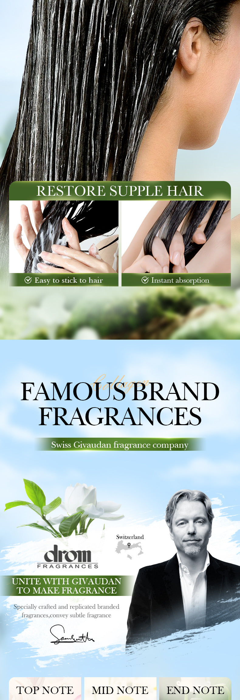 Collagen Smooth Hair Mask SADOER Nourishing and Smooth Hair Conditioner Cross-Border Wholesale