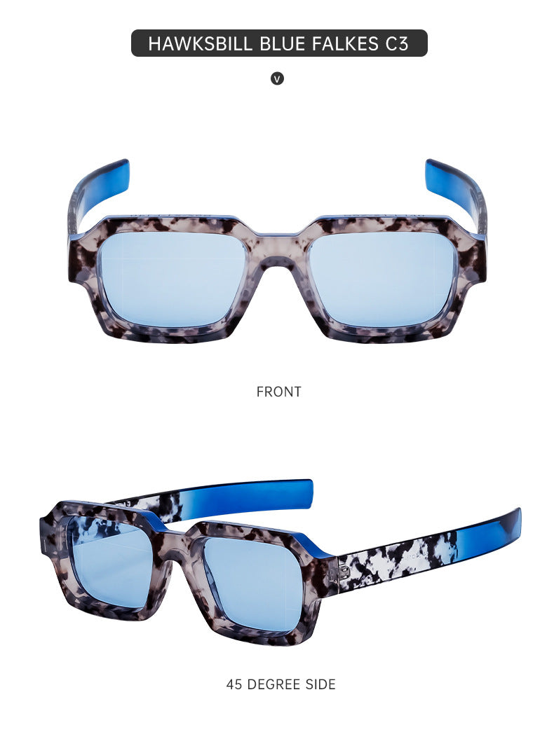 New Fashion Square Frame Sunglasses for Men and Women with a High-End Feel INS European and American style sunglasses outdoor glasses sglasses