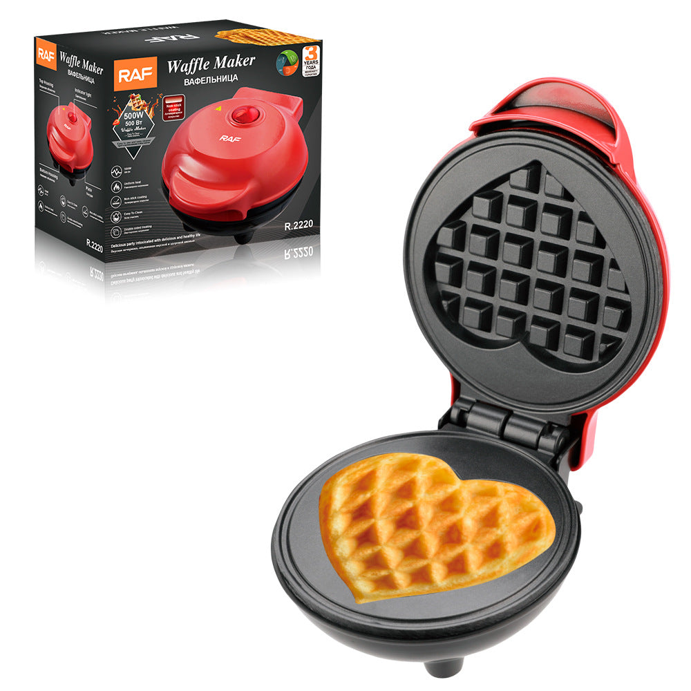RAF European standard Household Double-sided Heating Sandwich Maker Multifunctional Toast Bread Heart-Shaped Waffle Maker2220