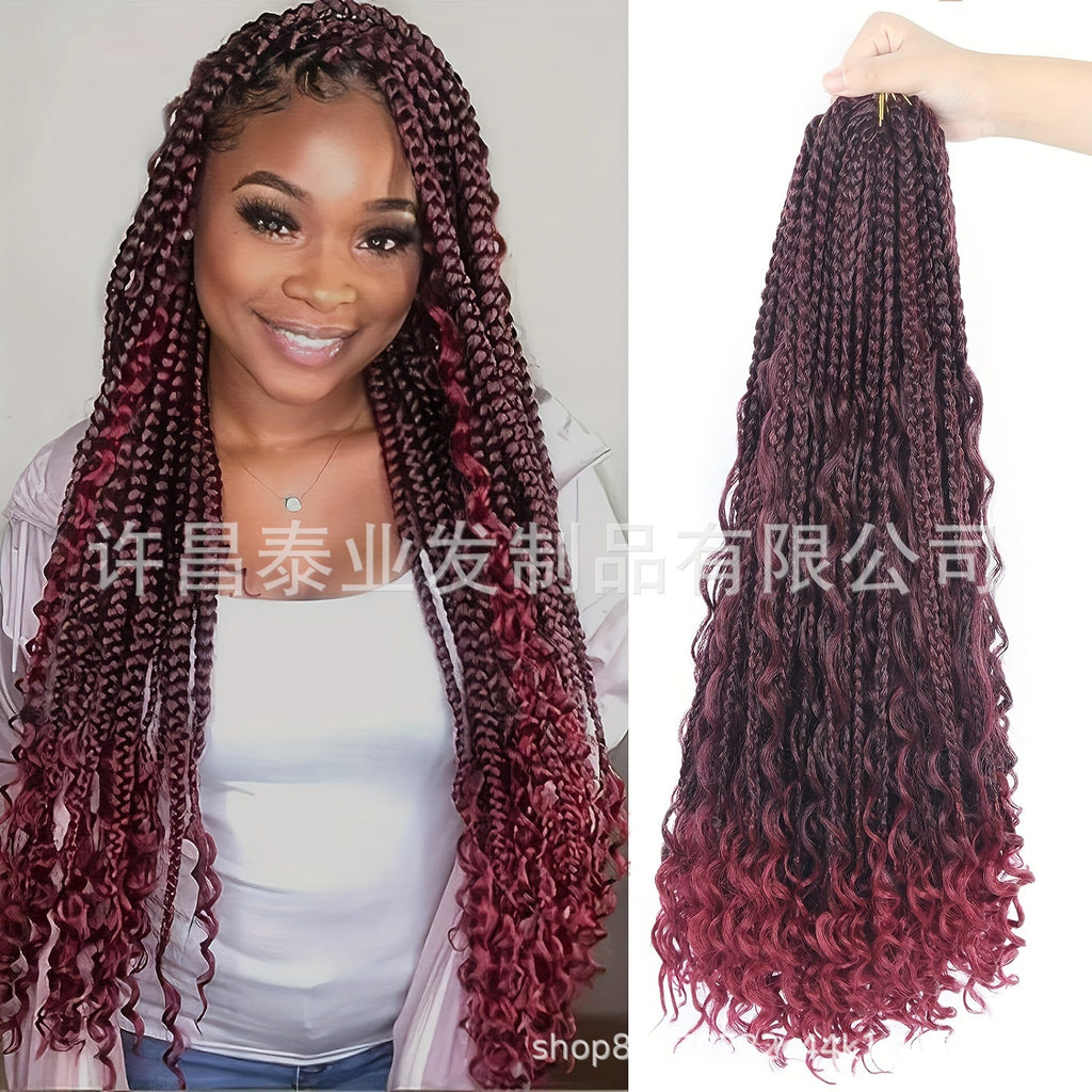 Three-strand Braid Concubine Xuchang Chemical Fiber Crochet Hair European and American Style Wig Braid Goddess Box Braids Hair