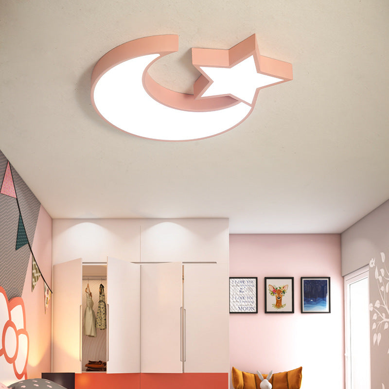 Macaron Children's Room Lighting Creative Boys and Girls Colorful Star Cloud Ceiling Light Kindergarten Bedroom Lamp