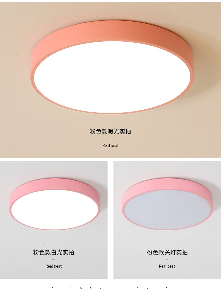 led Ceiling Light Round Bedroom Room Light Nordic Macaron Home Dining Room Study Hallway Balcony Lighting