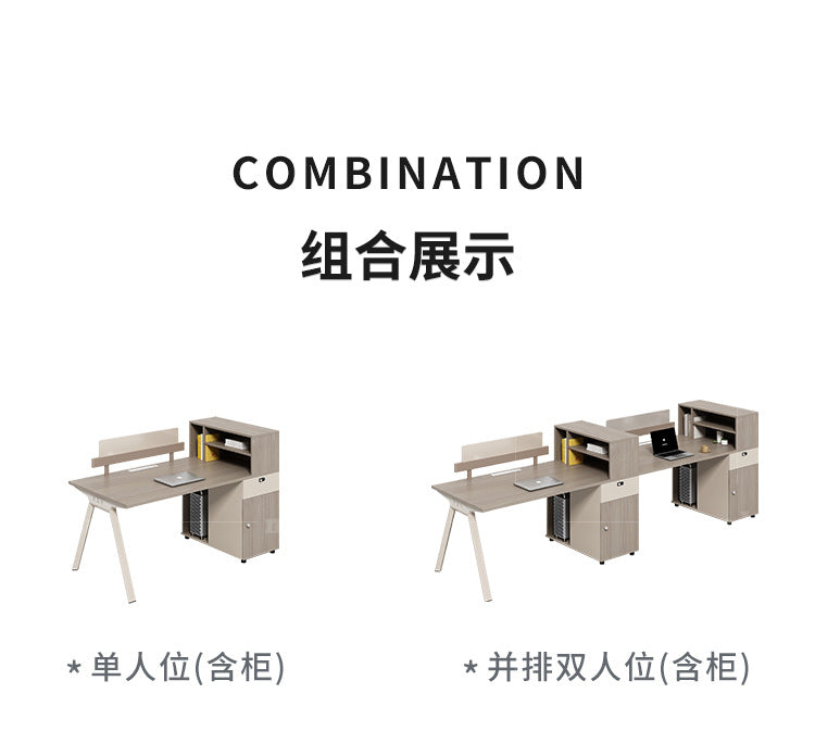 Staff Desk Office Desk and Chair Set Simple Modern Office Partition Computer Desk Employee Desk Six-Person Booth