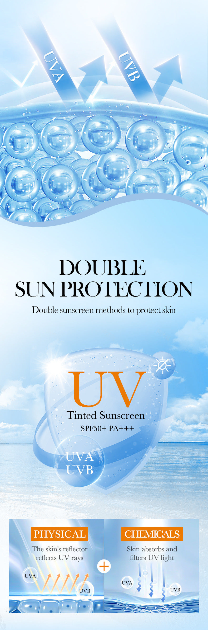 BIOAOUA Rice Puree Sunscreen Moisturizing Care2Set of Isolation Sunscreen Cream  Wholesale