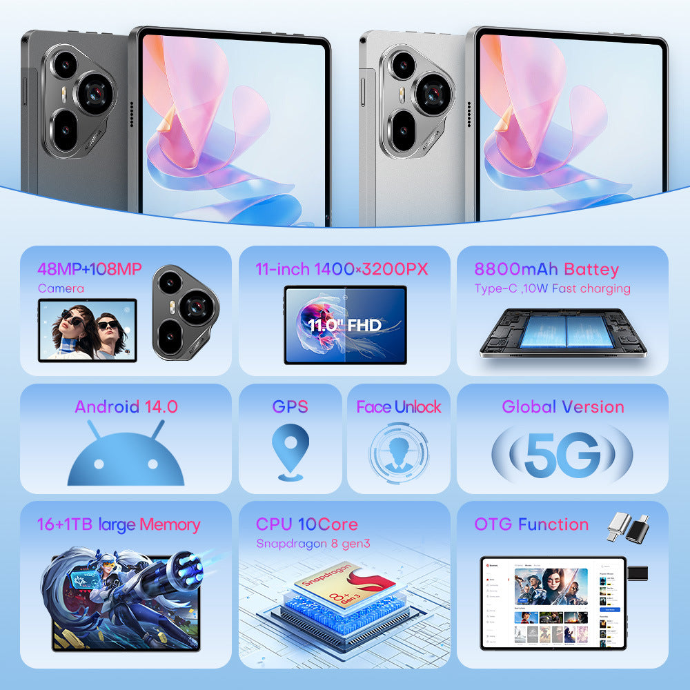 Pad 7 Ultra Android Smart Tablet PC16+1T Exclusively for Overseas E-commerce