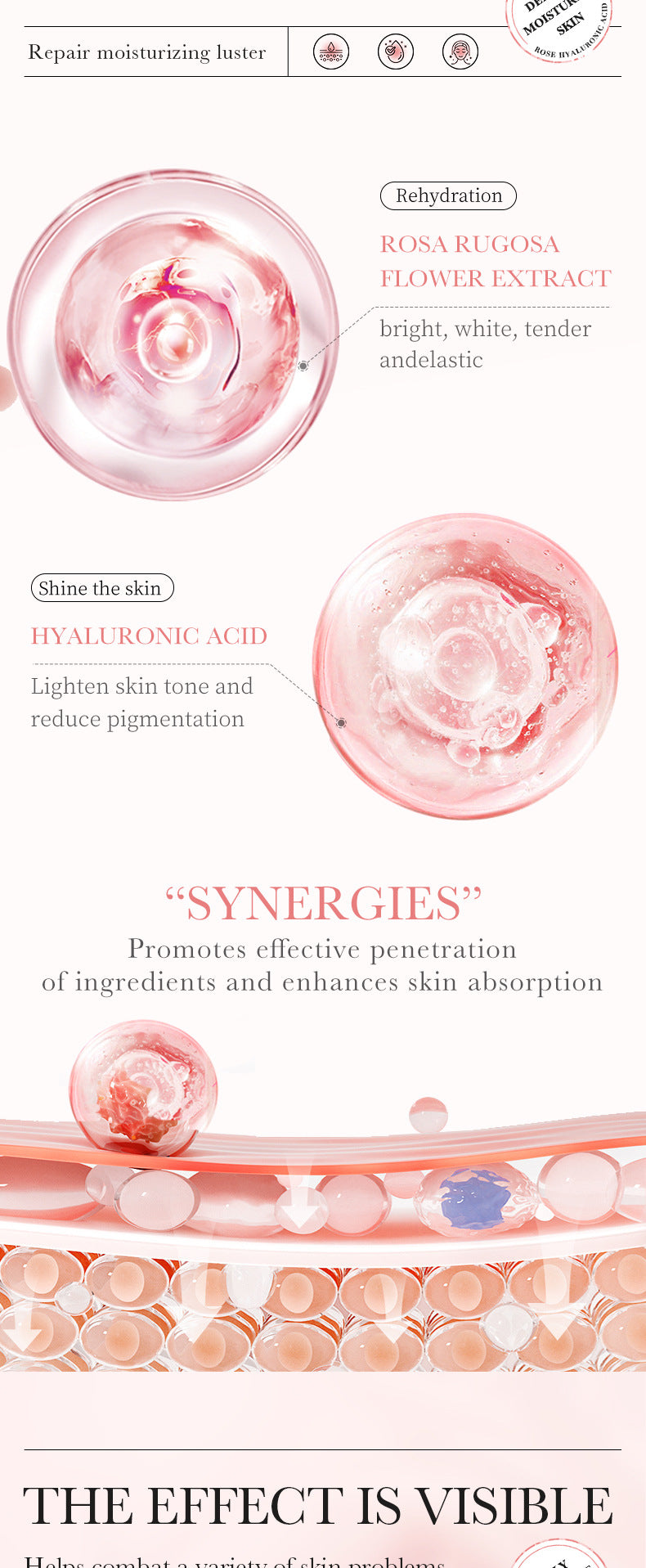 Full English Rose Skincare Set BIOAOUA Hyaluronic acid moisturizing six-piece set  foreign trade wholesale