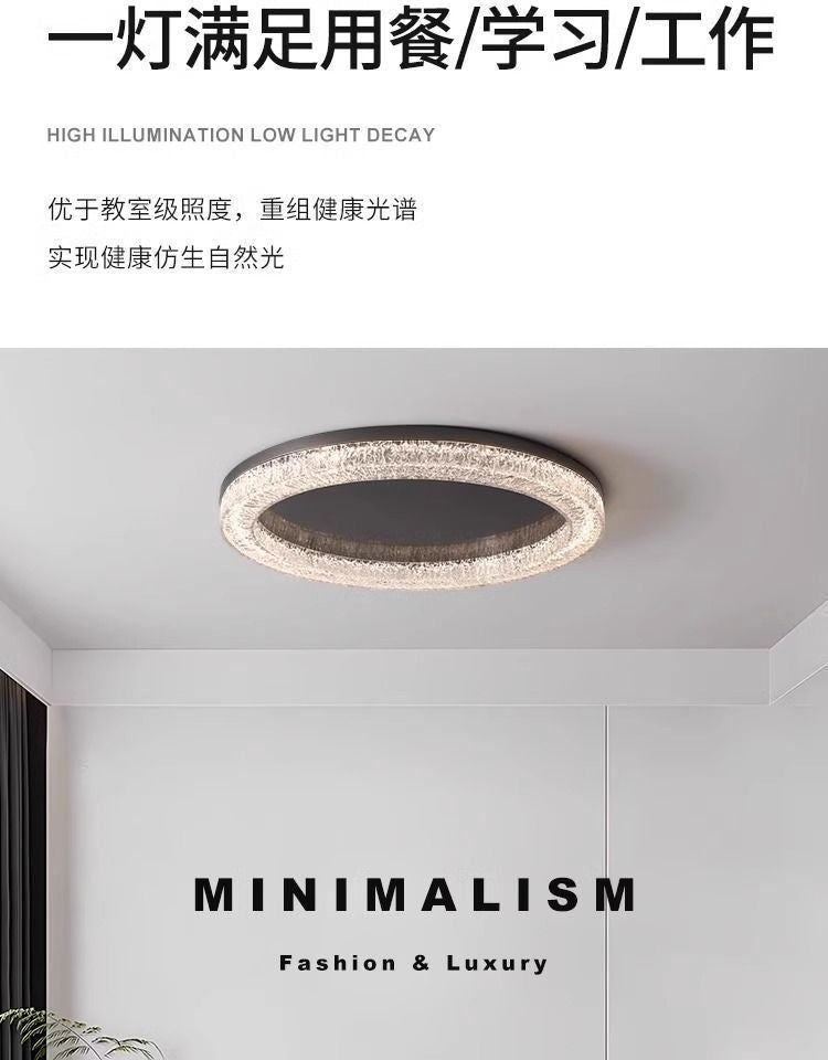Italian Minimalist Living Room Bedroom Main Light Modern Simple Round Light Luxury High-end Bedroom Eye Protection Ceiling Light