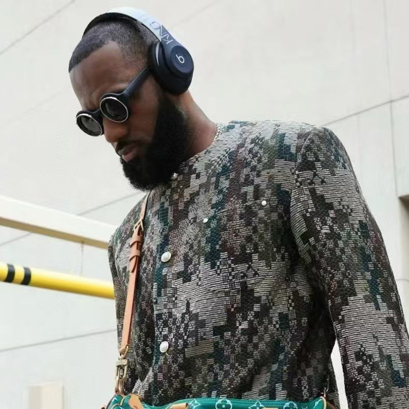 Sunglasses European and American Fashion Round Frame Sunglasses Men's High-end Sunglasses Men's Wholesale sunglasses