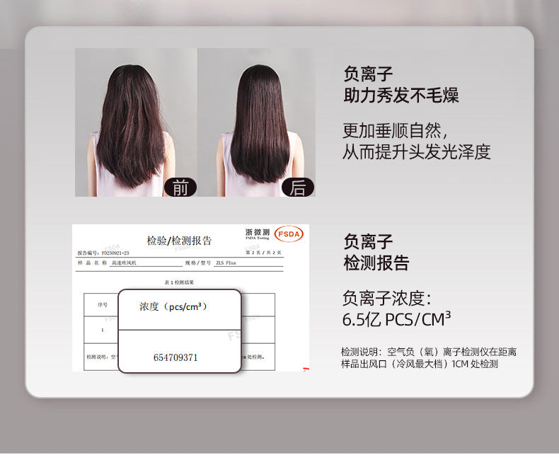 Фен多功能5合1热风梳卷发棒造型高功率高速护发负离子吹风机