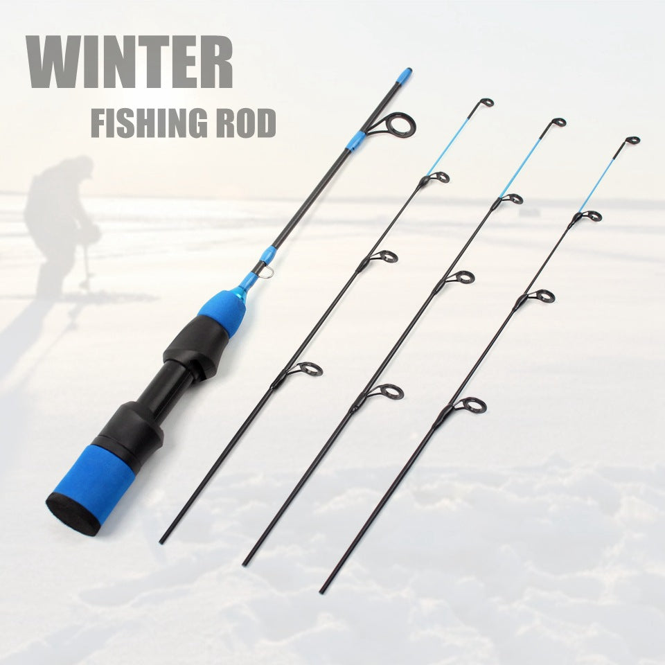 55cm3Carbon Fiber Ice Fishing Rod Ultra Soft Ultra Light Portable Winter Fishing Rod European and American Winter Fishing