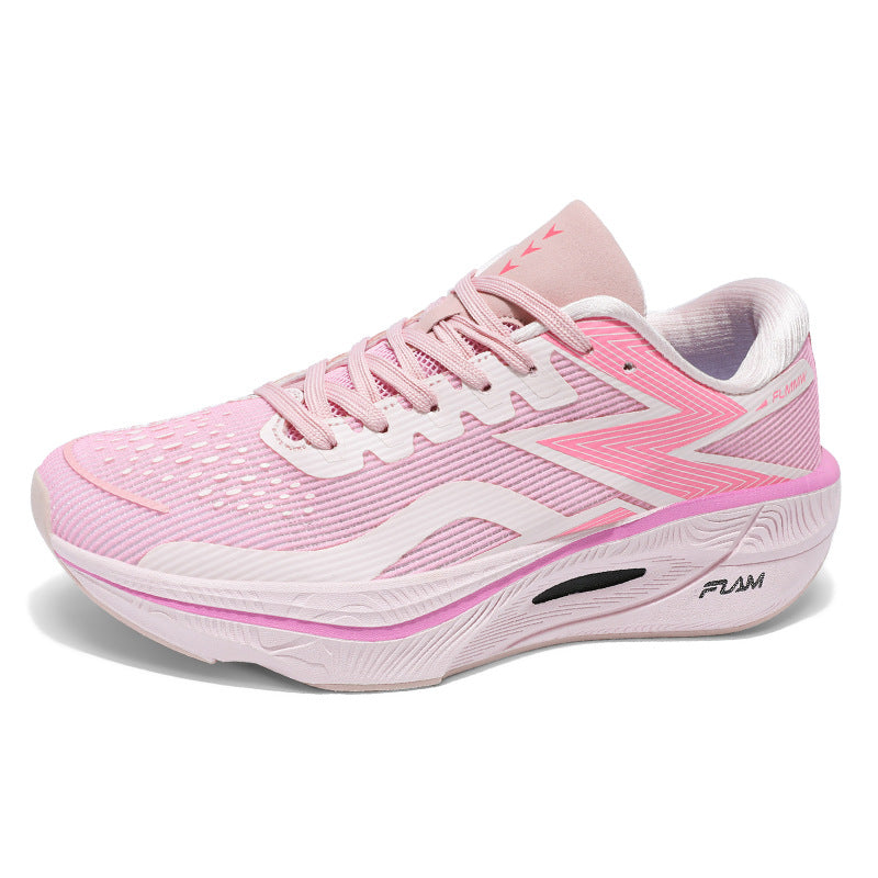 Summer New Mesh Breathable Carbon Plate Ultra-light Sports Shoes for Teenagers Couples Casual Fashion High Elastic Soft Sole Running Shoes