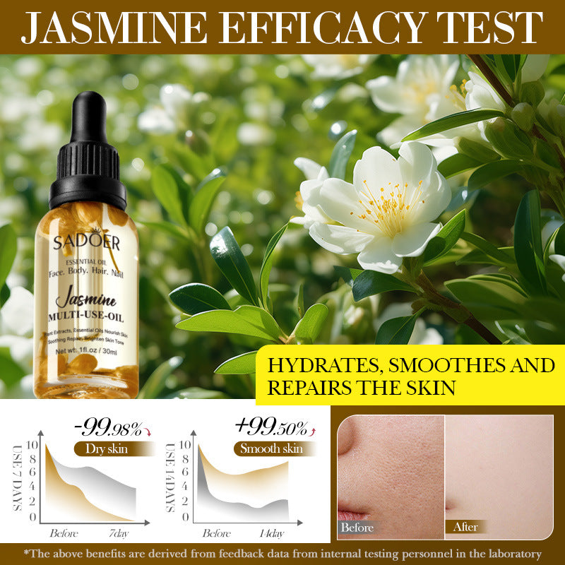 Cross-border Jasmine Dried Flower Massage Oil SADOER Moisturizing and rejuvenating skin body oil cross-border foreign trade wholesale