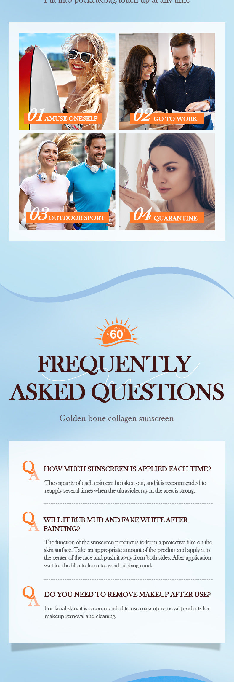 Full English Sunscreen Set SADOER Golden Collagen SPF60+Protective Suit  Wholesale