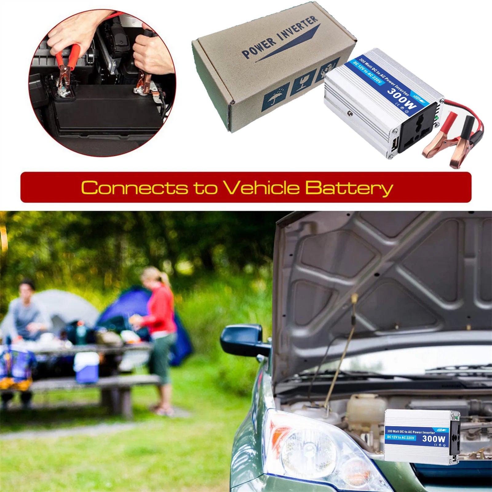 Car Converter Car Small Electrical Appliances Car Inverter150W Dc12V Transfer Communication220V Set Sail
