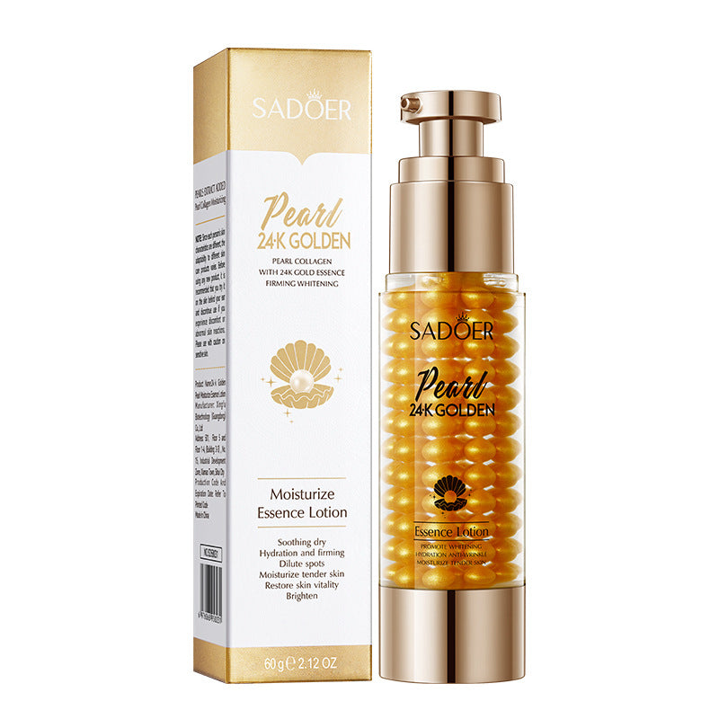Full English24K Gold Collagen Pearl Essence Milk SADOER Moisturizing lotion  foreign trade wholesale