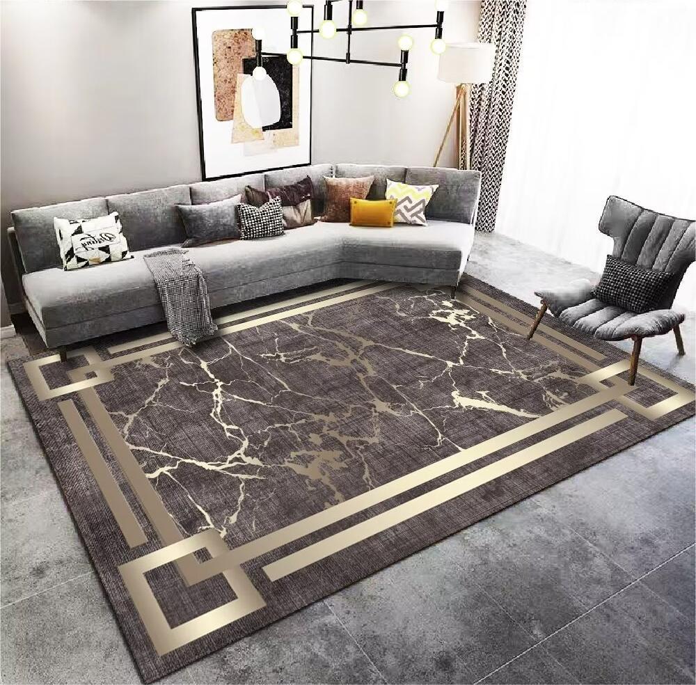 Living Room Carpet Stain-Resistant Easy Care Light Luxury Sofa Coffee Table Rug Home Use All-Season Crystal Velvet Bedside Warm Blanket