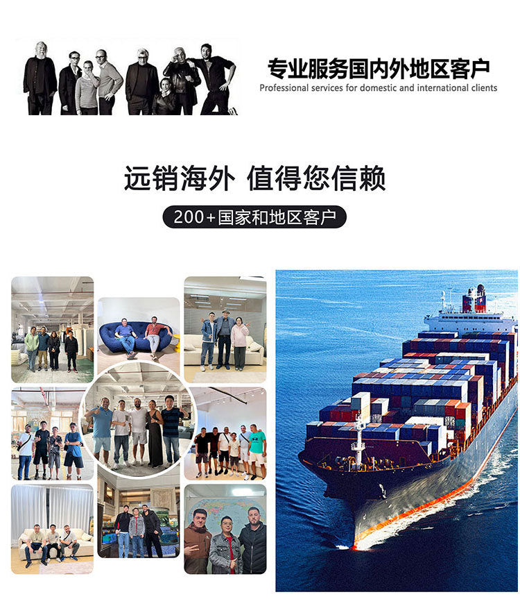 Export Fabric Sofa Module Small Apartment Living Room Two or Three Seater Straight Row Retro Compressed Sofa