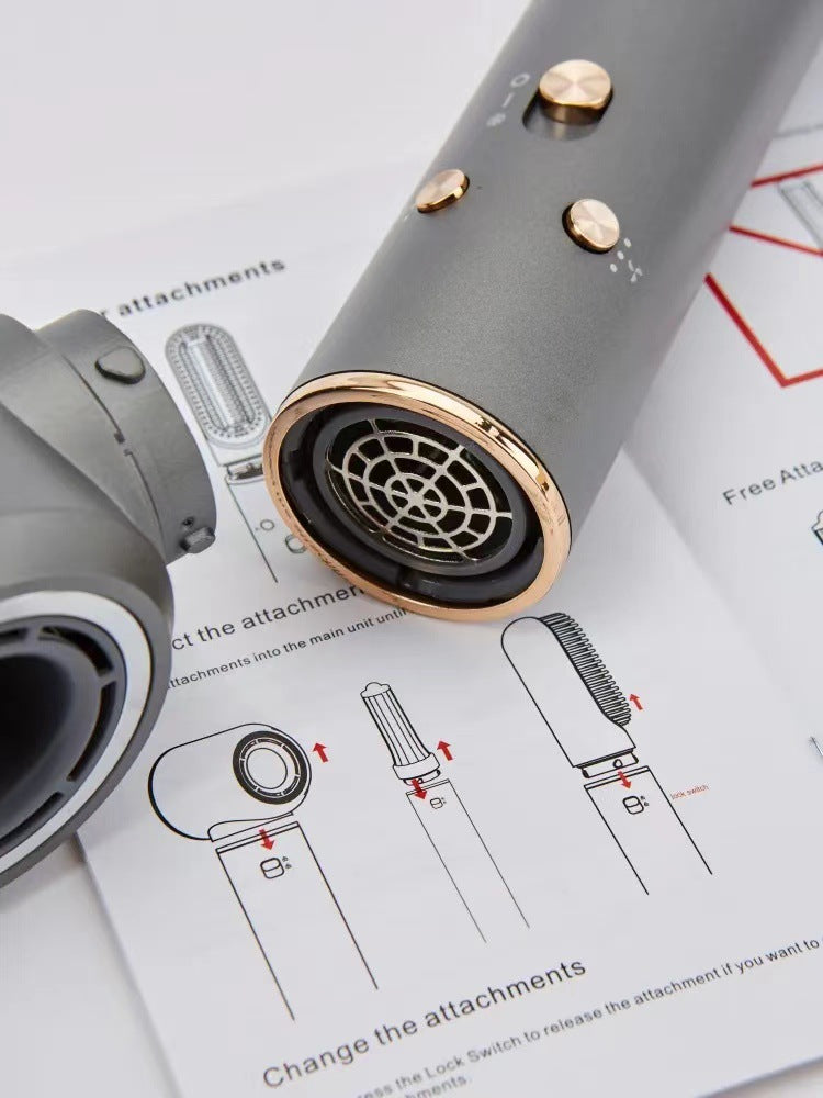 Фен多功能5合1热风梳卷发棒造型高功率高速护发负离子吹风机