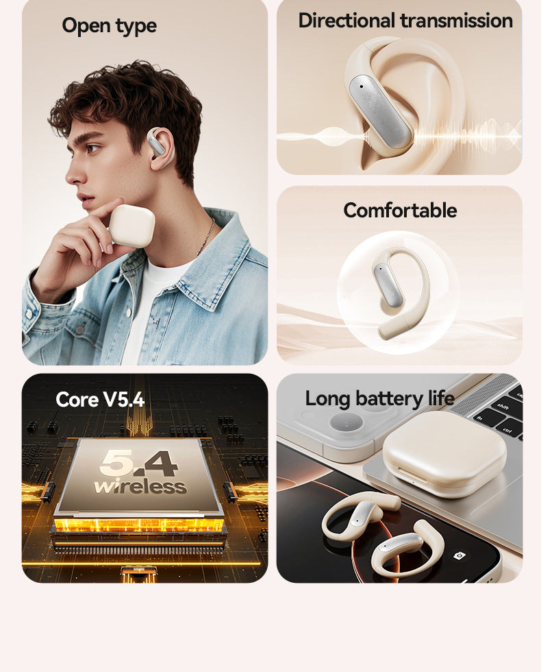 2025Popular M122New AI Translation Private Model Noise Cancelling Ultra-Long Battery Life Over-Ear Wireless Bluetooth Earphones