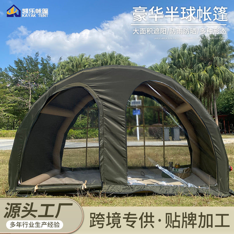 New Product Outdoor Camping Inflatable Tent Sunshade Sun Protection Rainproof Travel Car Roof Tent Semi-Circular Tent