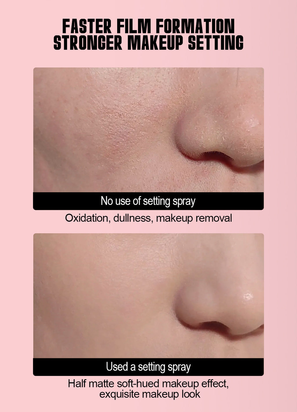 New Setting Spray Oil Control Waterproof Sweatproof Micron Spray Quick Film Formation Non-Cakey Quick Setting