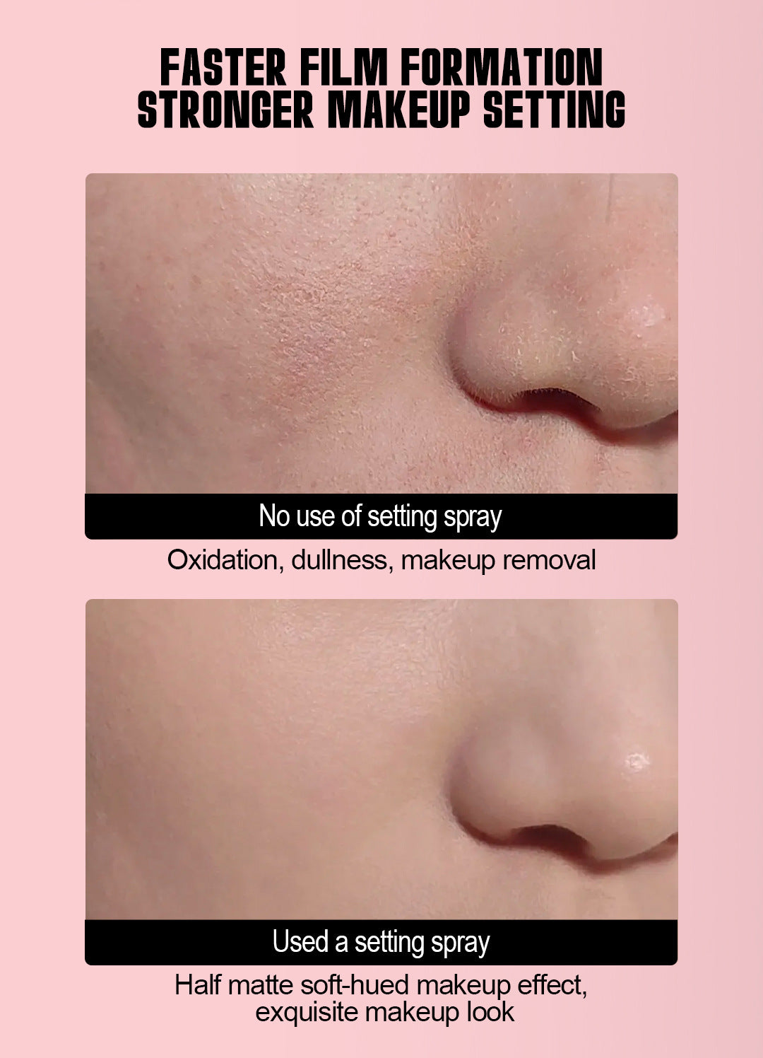 New Setting Spray Oil Control Waterproof Sweatproof Micron Spray Quick Film Formation Non-Cakey Quick Setting