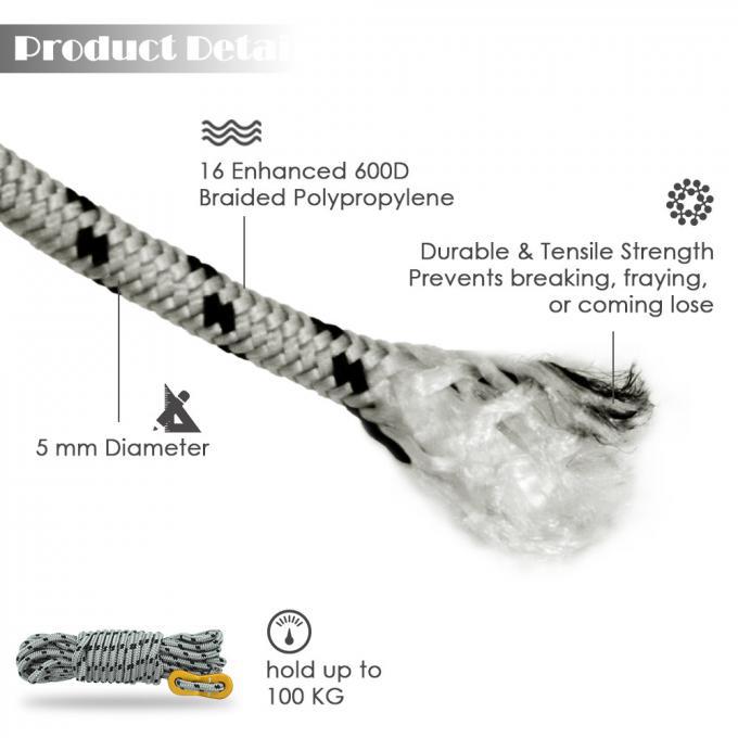 Outdoor camping tent accessory reflective guy ropes5MM Canopy Fixed Windproof Drawstring Clothesline Canopy Wind Rope6Strip