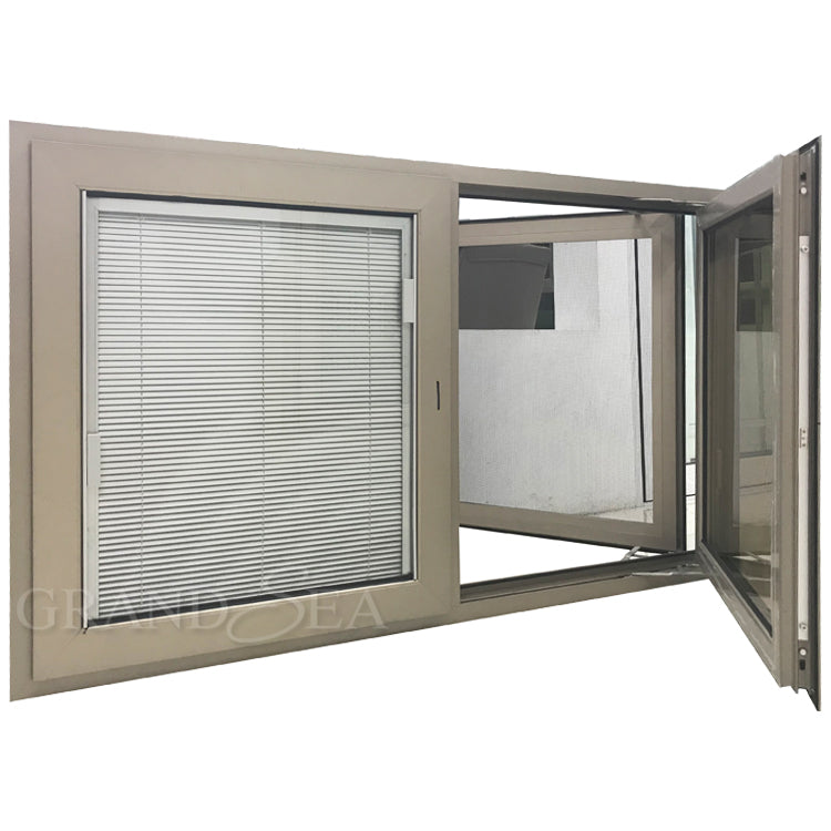 New Products Latest Design Double Glazed Windows Double French Aluminum Window With Grill Design