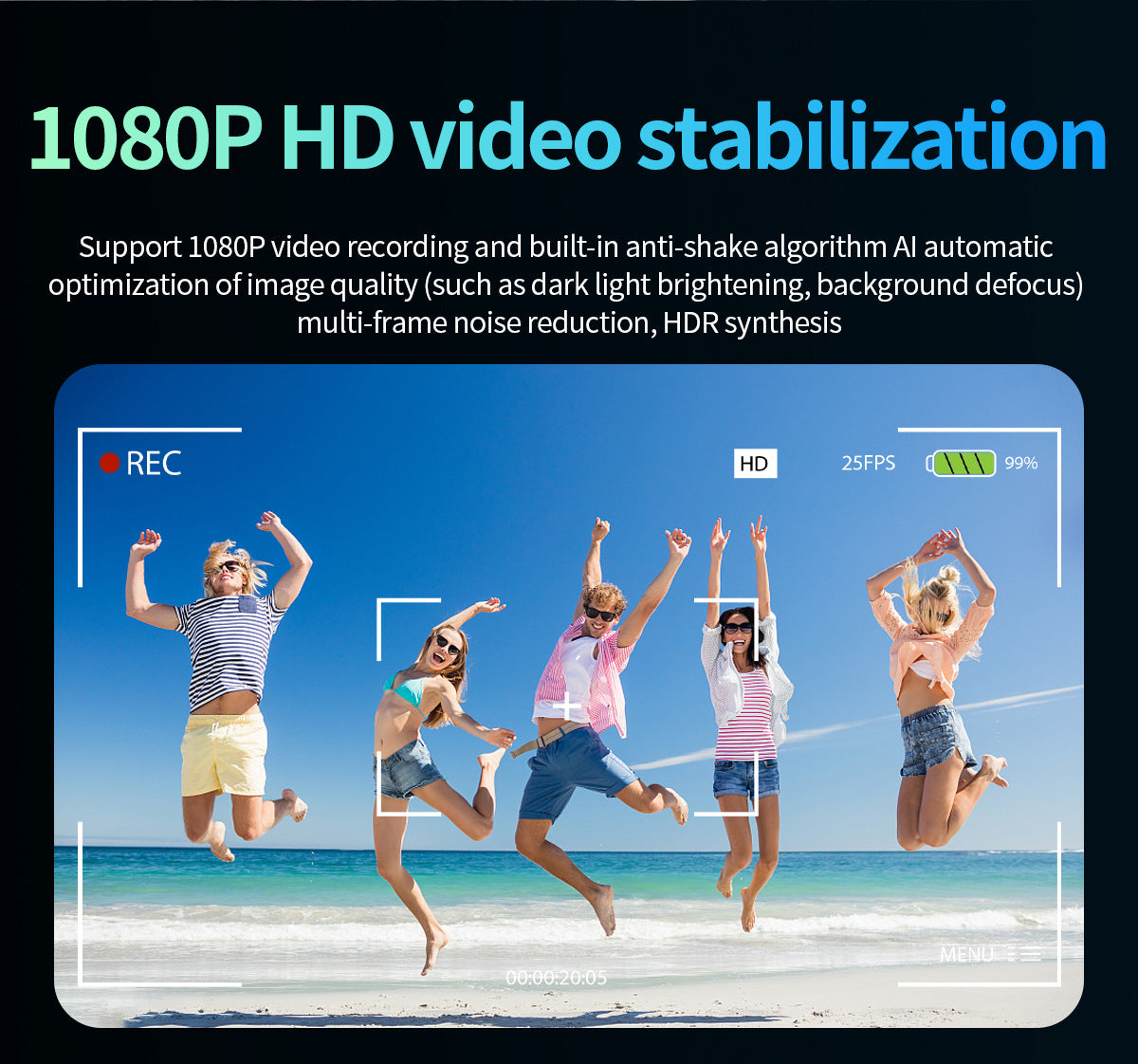 CY01Smart Glasses800100 Megapixel Camera with Image Stabilization1200P Video Recording AI Simultaneous Translation Character Recognition