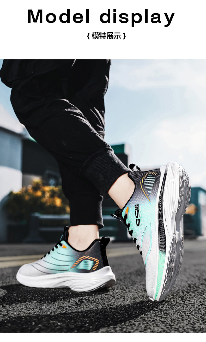 2025New mesh breathable men's casual running shoes ultra-light thick-soled non-slip trendy fashion sneakers