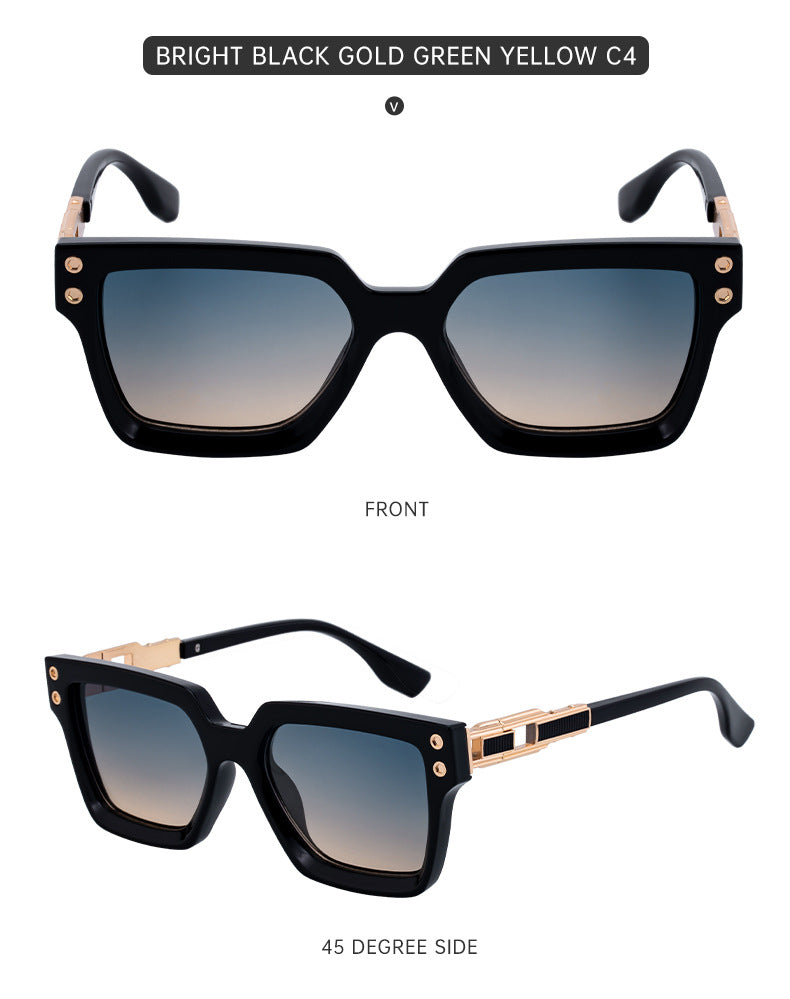 2025New European and American Style Square Frame Sunglasses for Men High-end Sun Protection Sunglasses Men's Trend Wholesale sunglasses