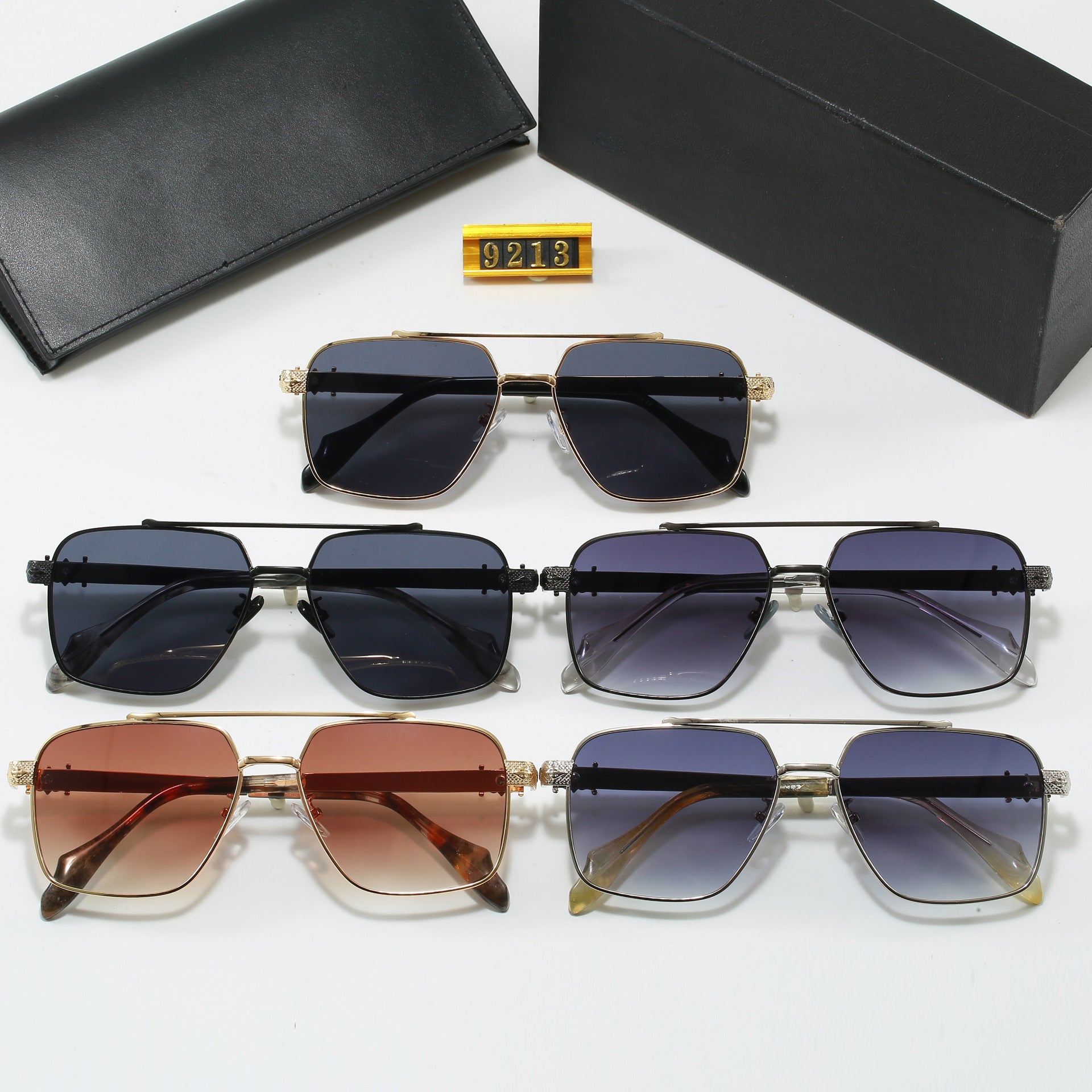 Handcrafted Heavy-duty Glasses Elegant High-quality Titanium Sunglasses for Men and Women Fashionable Casual UV Protection Sunglasses