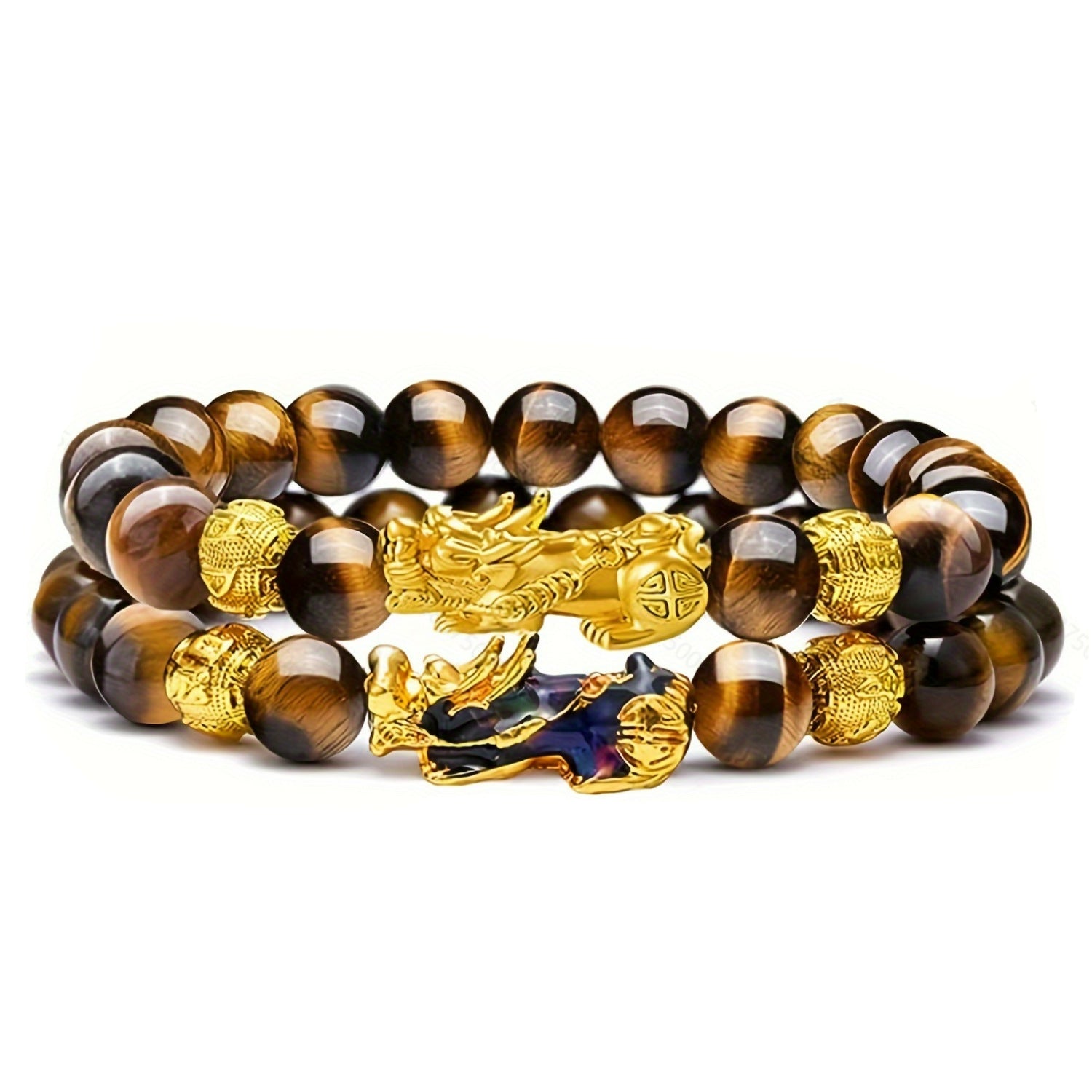 Hot-Selling Tiger Eye Stone Black Gallstone Bracelet Unisex Silver Bracelet Manufacturer Direct Wholesale