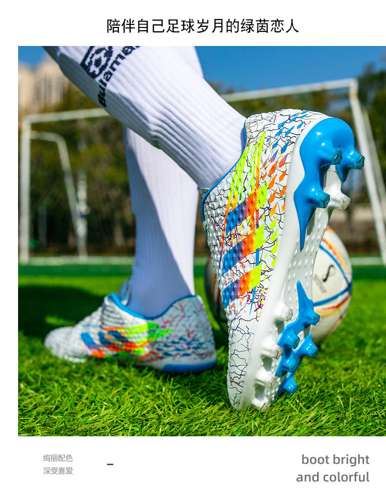 New professional football shoes for men and women AG Spike TF Broken Nail Youth Student Grassland Competition Training Shoes