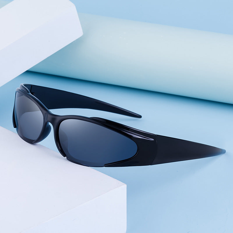 European and American Sports Windproof Cycling Sunglasses for Men and Women Sun Protection Personality Y2K Millennium Sunglasses Glasses Glasses