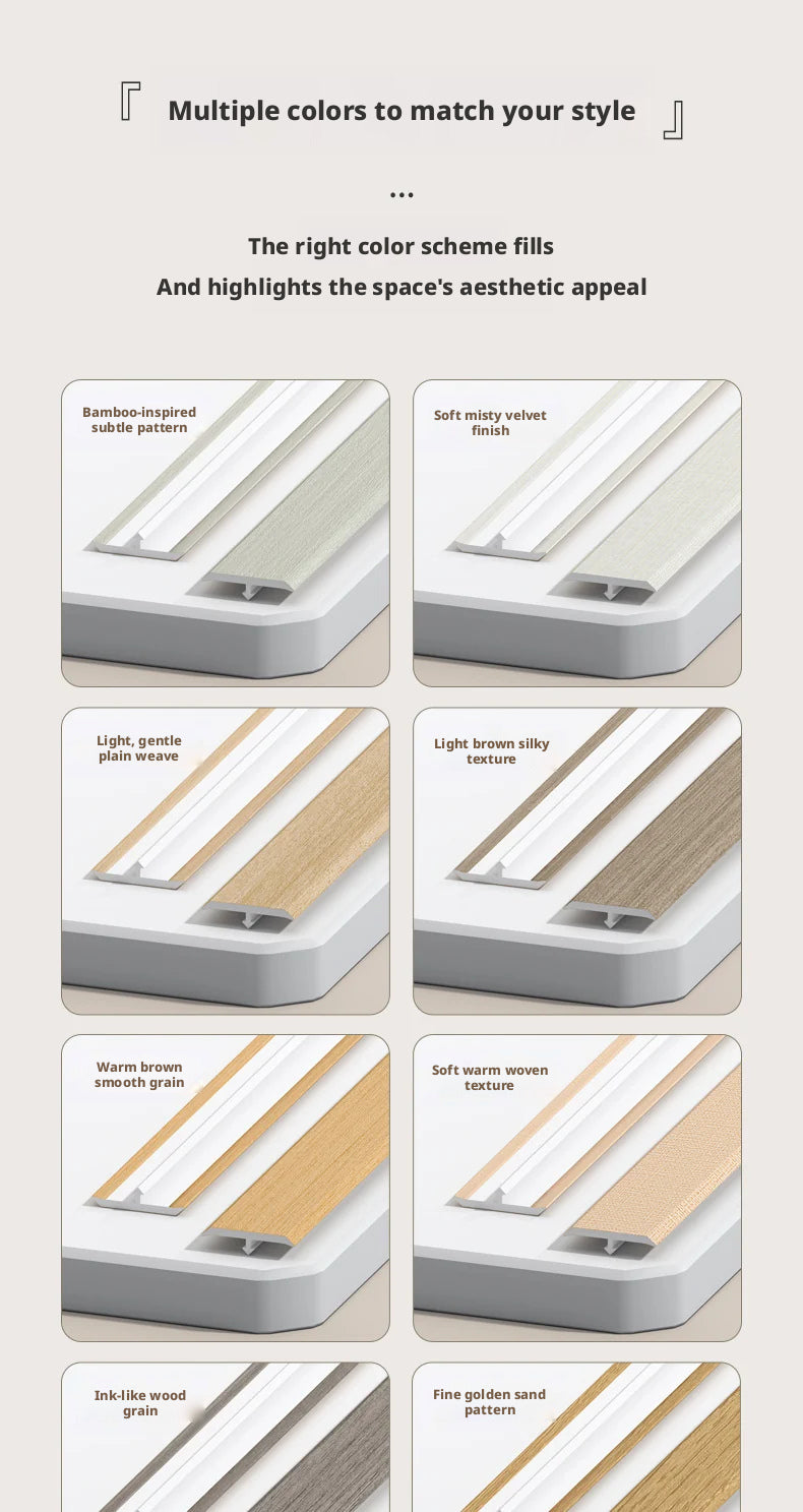 Wood Floor T Flat nail trim strip PVC Edge trim, doorway threshold trim, decorative trim, gap sealing trim