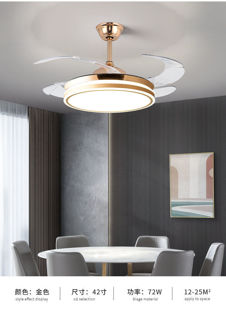 Invisible Fan Light Living Room Integrated Bedroom Light Ceiling Fan Light Strong Wind Home Smart Dining Room Electric Fan Ceiling Light Factory