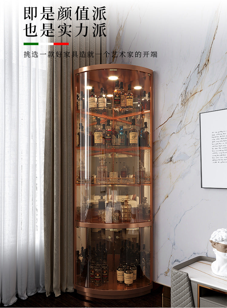 Glass Door Wine Cabinet Display Cabinet Living Room2022New Wine Rack Internet Celebrity Small High-End Light Luxury Modern Home Wall-Mounted