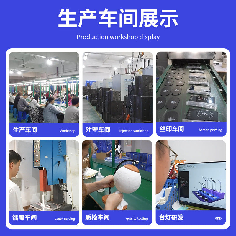 【Factory Direct Supply】 desk lamp with wireless charging for phones, multifunctional creative folding eye protection reading lamp