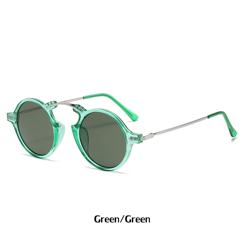 Steampunk Small Frame Sunglasses for Women, European and American Trendy Round Frame Sunglasses, Unique Street Style Glasses for Women sunglasses