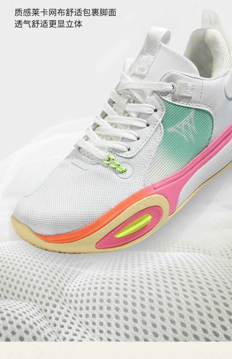 Men's and Women's Low-top Breathable Mesh Basketball Shoes Shock-absorbing Lightweight Student Trendy Couple Sports Shoes Dropshipping