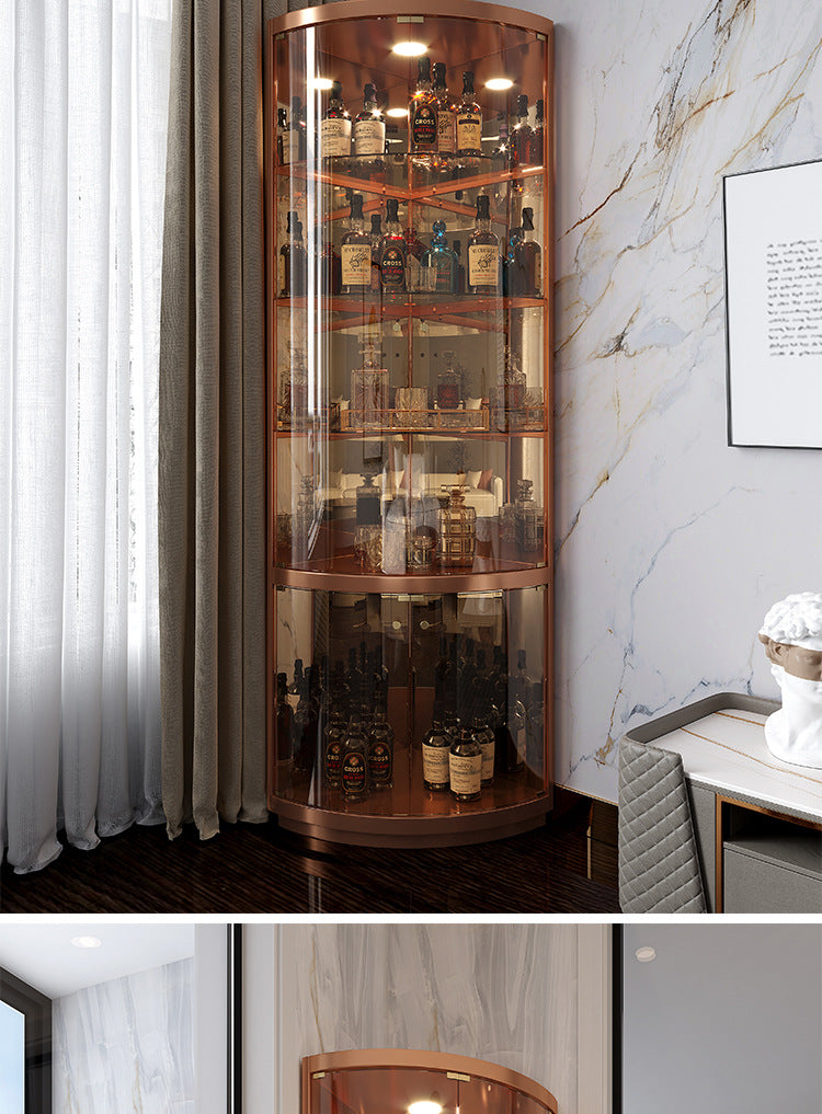 Glass Door Wine Cabinet Display Cabinet Living Room2022New Wine Rack Internet Celebrity Small High-End Light Luxury Modern Home Wall-Mounted