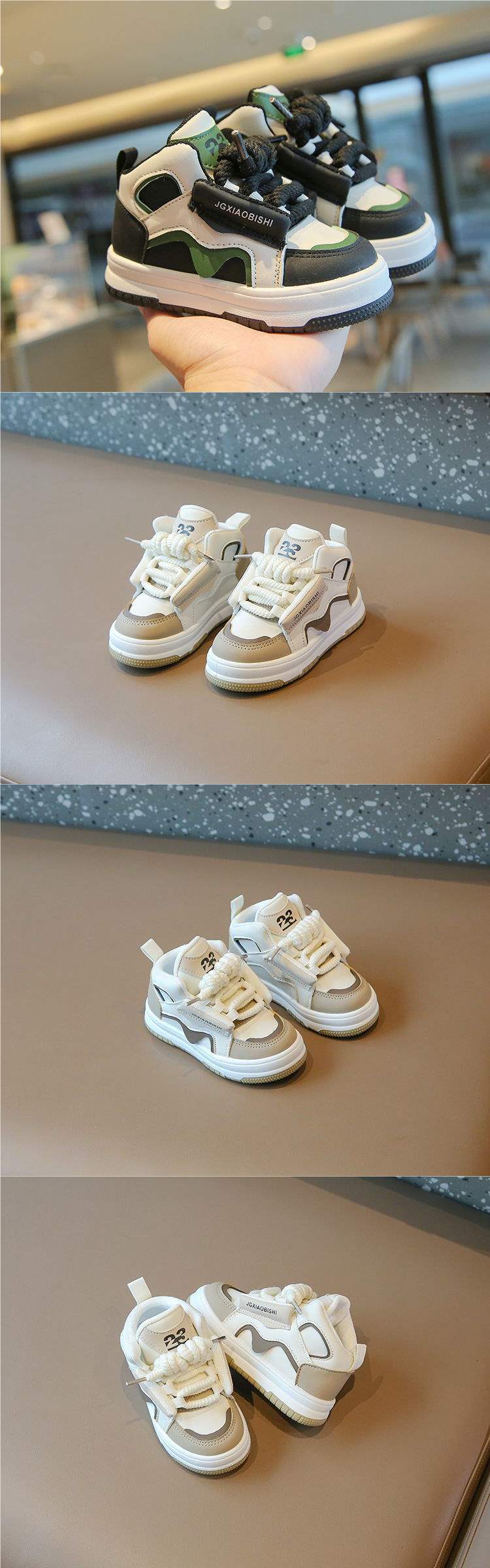 2025Spring Style Dad Shoes Children's Sports Shoes Boys' Casual Sneakers High-top Girls' Loafers Dopamine Kids' Shoes